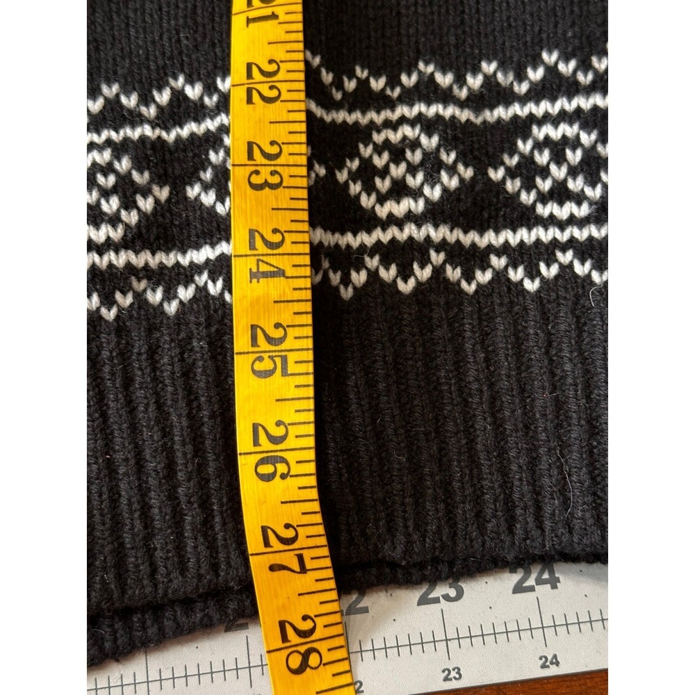 The Kooples Men's Fair Isle Shawl Collar Cardigan Black Patterned Knit - Picture 10 of 13